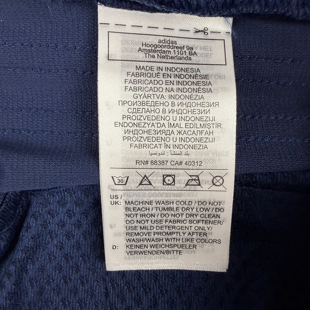 ADIDAS Golf Originals F Pleated Shorts Mens 36 Navy Blue Three Stripe Casual - Picture 11 of 13